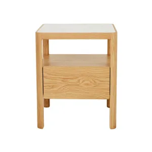 Sketch Theo Marble Bedside - White Marble - Light Oak by Sketch, a Bedside Tables for sale on Style Sourcebook