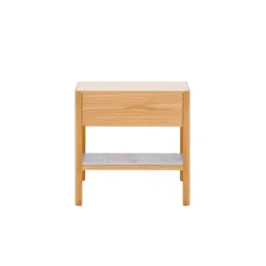 Sketch Theo Marble Bedside - White Marble - Light Oak by Sketch, a Bedside Tables for sale on Style Sourcebook