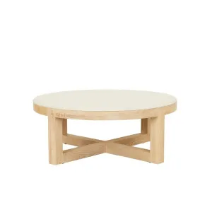 Eyre Coffee Table - White Marble - Wirebrushed Oak by GlobeWest, a Coffee Table for sale on Style Sourcebook