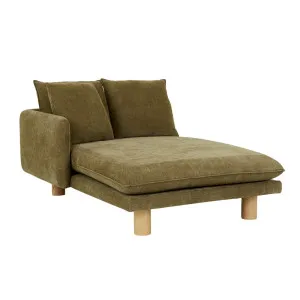 Vittoria Elliot Corner Sofa - Copeland Olive - Natural Ash Veneer by GlobeWest, a Sofas for sale on Style Sourcebook