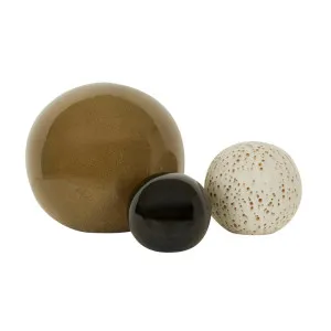 Hanson Orb Set of 3 Sculpture - Terra Multi by GlobeWest, a Statues & Ornaments for sale on Style Sourcebook