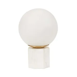 Easton Globe Table Lamp - White Marble by GlobeWest, a Table & Bedside Lamps for sale on Style Sourcebook