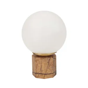 Easton Globe Table Lamp - Brown Marble by GlobeWest, a Table & Bedside Lamps for sale on Style Sourcebook