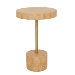 Zafina Pillar Side Table - Nude by GlobeWest, a Side Table for sale on Style Sourcebook