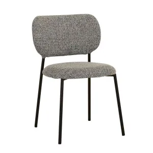 Miller Dining Chair - Mercury Speckle - Black Metal by GlobeWest, a Chairs for sale on Style Sourcebook