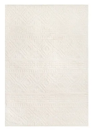 Chloe Cream Tribal Textured Rug by Miss Amara, a Persian Rugs for sale on Style Sourcebook