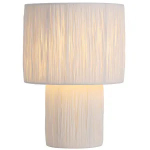 Telbix Nativa Small Table Lamp White by Telbix, a Table & Bedside Lamps for sale on Style Sourcebook