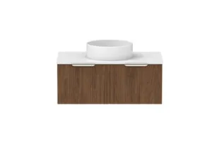 Mosman Vanity With Basin 900mm 2 Draw, Florentine Walnut & Bright | Made From MDF In White By Raymor by Raymor, a Vanities for sale on Style Sourcebook