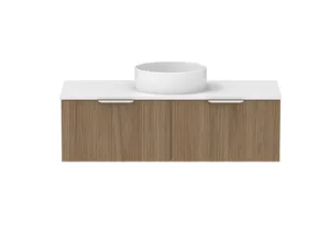 Mosman Vanity With Centre Basin 1200mm 2 Draw, Prime Oak & Bright | Made From MDF In White By Raymor by Raymor, a Vanities for sale on Style Sourcebook