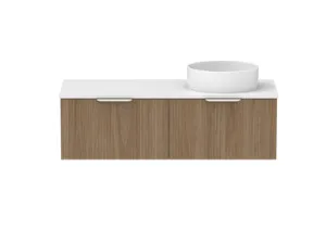 Mosman Vanity With Right Hand Basin 1200mm 2 Draw, Prime Oak & Bright | Made From MDF In White By Raymor by Raymor, a Vanities for sale on Style Sourcebook