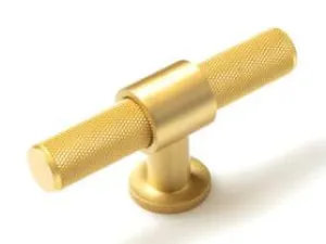 Belgravia T Pull Knob Brushed Satin Brass by HBF, a Door Knobs & Handles for sale on Style Sourcebook