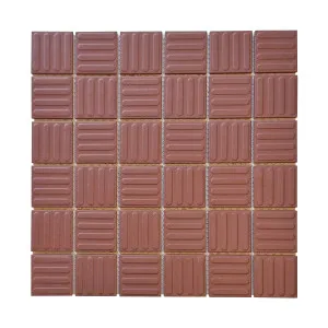 Regency Red Contour Embossed Textured Mosaic Tile by Beaumont Tiles, a Outdoor Tiles & Pavers for sale on Style Sourcebook