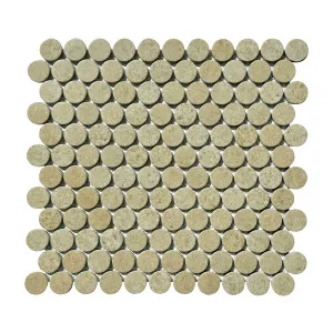 Fiorenza Beige Penny Matt Mosaic Tile by Beaumont Tiles, a Mosaic Tiles for sale on Style Sourcebook