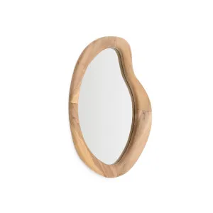 Selem mungur wood mirror with natural finish 68 x 44 cm by Kave Home, a Mirrors for sale on Style Sourcebook