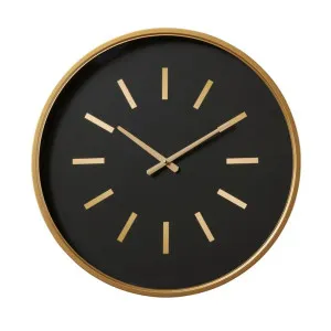 Fletcher Wall Clock Black - 60cm x 6cm by James Lane, a Clocks for sale on Style Sourcebook