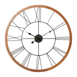 Kent Wall Clock Natural Black - 80cm x 5cm by James Lane, a Clocks for sale on Style Sourcebook