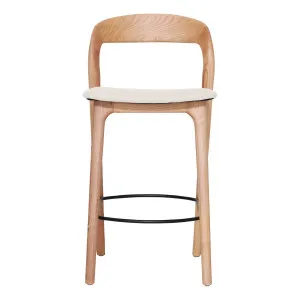 Inca Bar Chair in PU White / Ash Natural by OzDesignFurniture, a Bar Stools for sale on Style Sourcebook