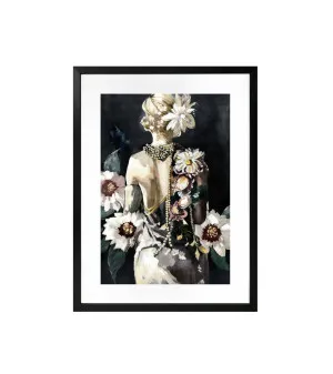 Flower Lady Back Framed Wall Art 80cm x 60cm by Luxe Mirrors, a Artwork & Wall Decor for sale on Style Sourcebook