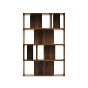 Litto set of 6 modular shelving units in walnut wood veneer, 101 x 152 cm by Kave Home, a Bookcases for sale on Style Sourcebook