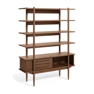 Carolin in veneered walnut shelf unit 130 x 169 cm by Kave Home, a Bookcases for sale on Style Sourcebook