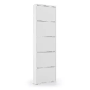 Shoe rack Ode 50 x 168,5 cm 5 doors white by Kave Home, a Shoe Organisers for sale on Style Sourcebook