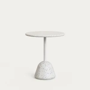 Saura Table in white terrazzo with a white terrazzo top, 75 x Ø70 by Kave Home, a Tables for sale on Style Sourcebook