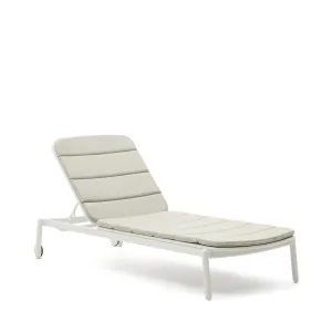 Marcona aluminium sun lounger in a white paint finish by Kave Home, a Outdoor Chairs for sale on Style Sourcebook