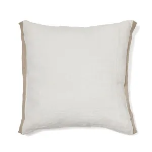 Suerta white and beige cushion cover, 100% linen, 50 x 50 cm by Kave Home, a Cushions, Decorative Pillows for sale on Style Sourcebook