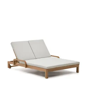 Sonsaura double sun lounger made from solid eucalyptus wood FSC 100% by Kave Home, a Outdoor Chairs for sale on Style Sourcebook