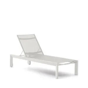 Canutells aluminum sun lounger with grey finish by Kave Home, a Outdoor Chairs for sale on Style Sourcebook