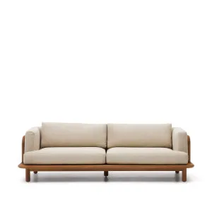 Turqueta 3-seater sofa made from solid teak wood 230 cm FSC 100% by Kave Home, a Outdoor Sofas for sale on Style Sourcebook