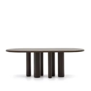 Mailen oval table in ash wood veneer with dark finish, Ø 220 x 105 cm by Kave Home, a Dining Tables for sale on Style Sourcebook