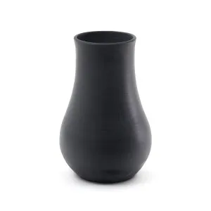 Silaia terracotta vase in a black finish 34 cm by Kave Home, a Vases & Jars for sale on Style Sourcebook