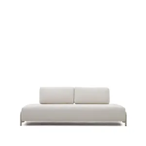 Compo module beige chenille 3-seater with beige metal structure 232 cm by Kave Home, a Sofas for sale on Style Sourcebook