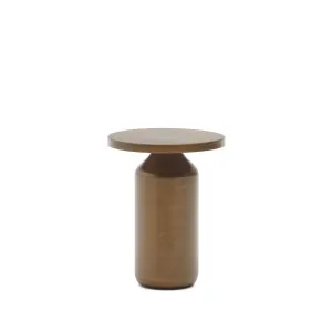 Malya metal round side table in brushed copper, Ø 40.5 cm by Kave Home, a Side Table for sale on Style Sourcebook