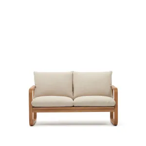 Sacaleta 2 seater sofa, made from solid eucalyptus wood 142 cm by Kave Home, a Outdoor Sofas for sale on Style Sourcebook