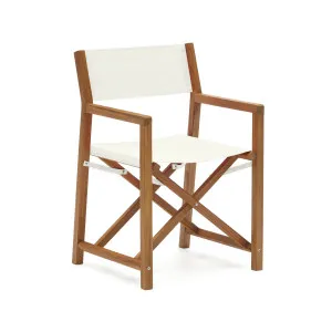 Thianna folding outdoor chair in beige with solid acacia wood FSC 100% by Kave Home, a Outdoor Chairs for sale on Style Sourcebook