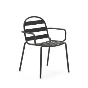 Joncols stackable outdoor aluminium chair with a powder coated grey finish by Kave Home, a Outdoor Chairs for sale on Style Sourcebook