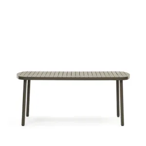 Joncols outdoor aluminium table with a powder coated green finish, 180 x 90 cm by Kave Home, a Tables for sale on Style Sourcebook