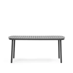 Joncols outdoor aluminium table with a powder coated grey finish, 180 x 90 cm by Kave Home, a Tables for sale on Style Sourcebook