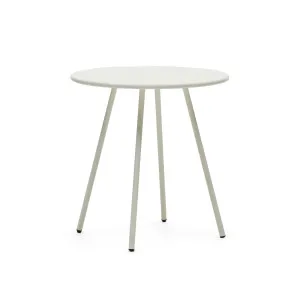 Montjoi round outdoor table in steel with a white finish, Ø 70 cm by Kave Home, a Tables for sale on Style Sourcebook