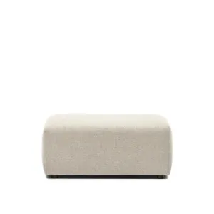 Neom end pouffe in beige, 75 x 89 cm by Kave Home, a Sofas for sale on Style Sourcebook