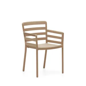 Nariet stackable outdoor chair in beige by Kave Home, a Outdoor Chairs for sale on Style Sourcebook