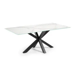 Argo table 180 cm porcelain black legs by Kave Home, a Dining Tables for sale on Style Sourcebook