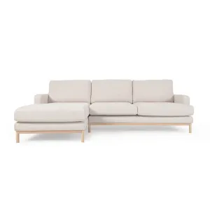 Mihaela 3 seater sofa with left-hand chaise longue in white micro bouclé, 264 cm FSC Mix Credit by Kave Home, a Sofas for sale on Style Sourcebook