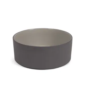 Thianela large porcelain bowl in grey by Kave Home, a Bowls for sale on Style Sourcebook