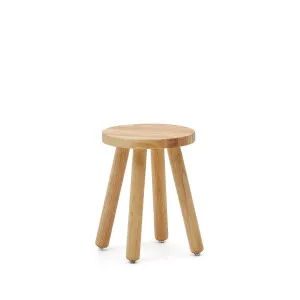 Dilcia kids stool in solid rubber wood 31 cm high by Kave Home, a Kids Sofas & Chairs for sale on Style Sourcebook