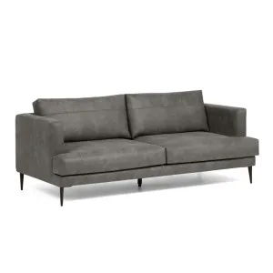 Tanya 2 seater sofa upholstered in dark grey 183 cm FSC Mix Credit by Kave Home, a Sofas for sale on Style Sourcebook