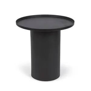 Fleksa round side table in black metal Ø 45 cm by Kave Home, a Side Table for sale on Style Sourcebook