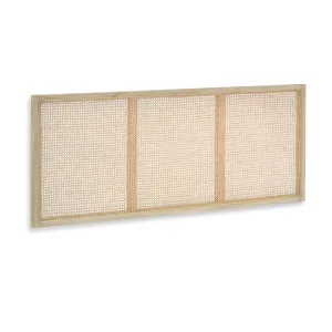 Rexit solid white cedarwood and rattan headboard, for 160 cm beds by Kave Home, a Bed Heads for sale on Style Sourcebook